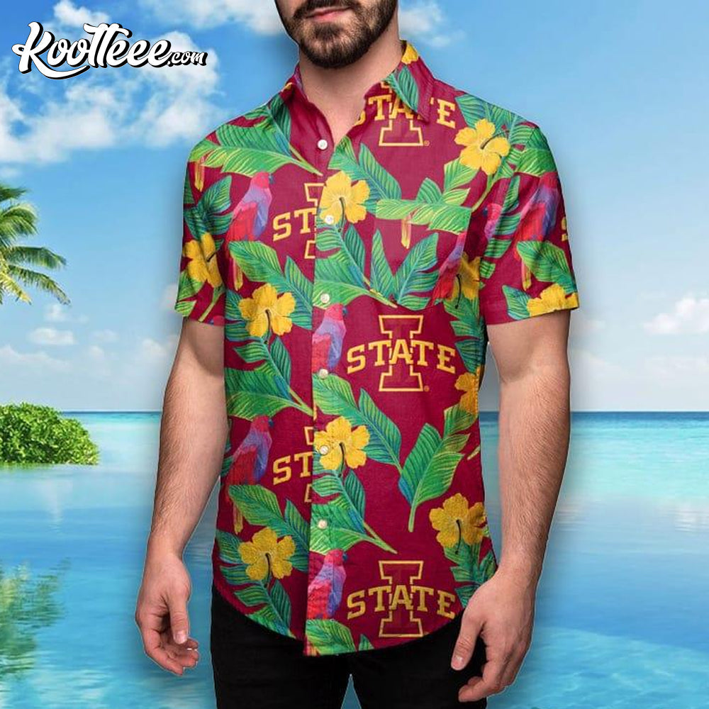 Iowa State Cyclones NCAA Floral Hawaiian - Adult & Kids T-Shirts, Sweatshirts & Hoodies apparel design preview 1