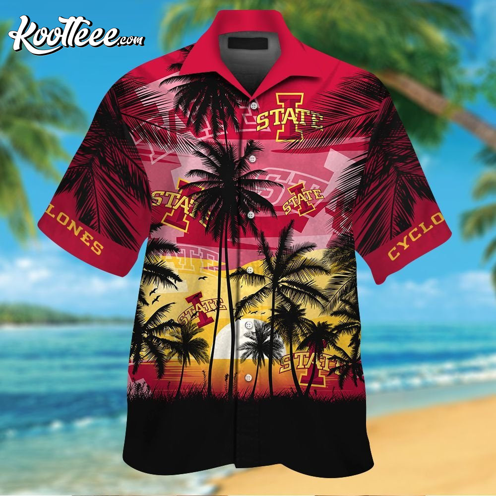 Iowa State Cyclones Short Sleeve Tropical Aloha - Adult & Kids T-Shirts, Sweatshirts & Hoodies apparel design preview 1