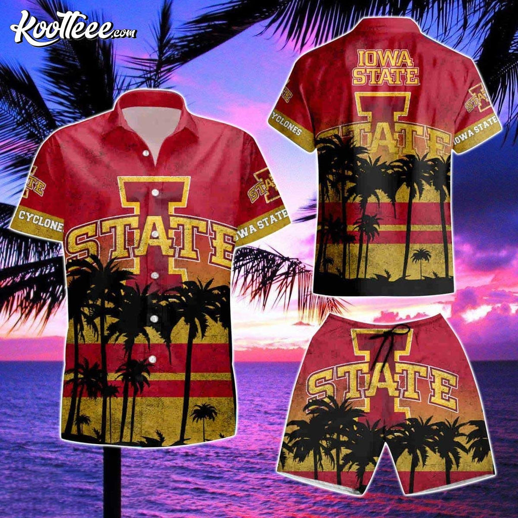 Iowa State Cyclones Summer Hawaiian And Shorts - Adult & Kids T-Shirts, Sweatshirts & Hoodies apparel design preview 1