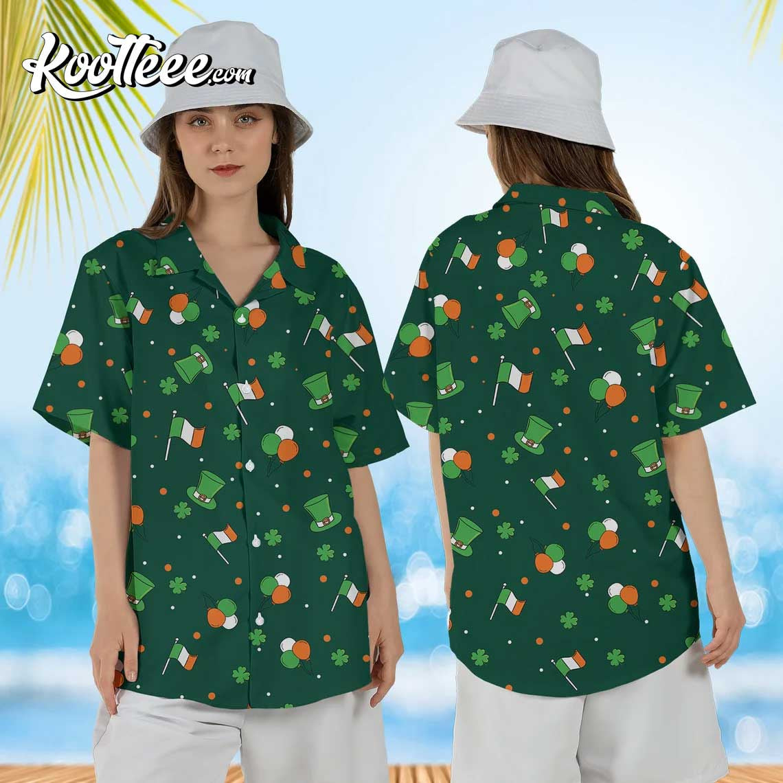Irish Flag St Patrick's Day Hawaiian - Adult & Kids T-Shirts, Sweatshirts & Hoodies apparel design preview 1