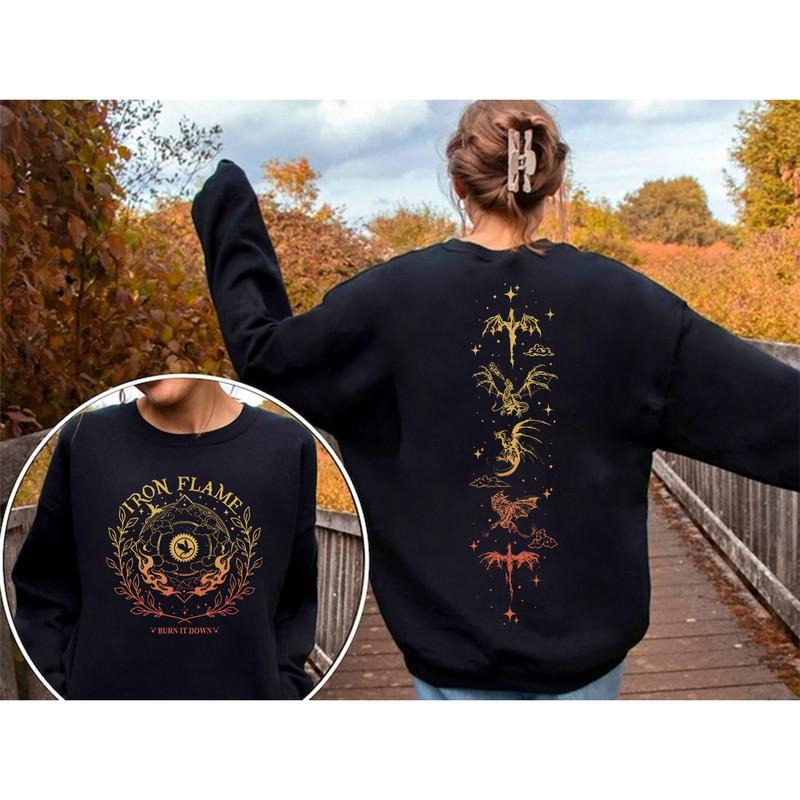 Iron Flame Basgiath War College Fourth Wing Dragon - Adult & Kids T-Shirts, Sweatshirts & Hoodies apparel design preview 1