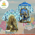 Iron Maiden Powerslave 1984 Hawaiian Beach Short Set - Adult & Kids T-Shirts, Sweatshirts & Hoodies apparel design preview 1