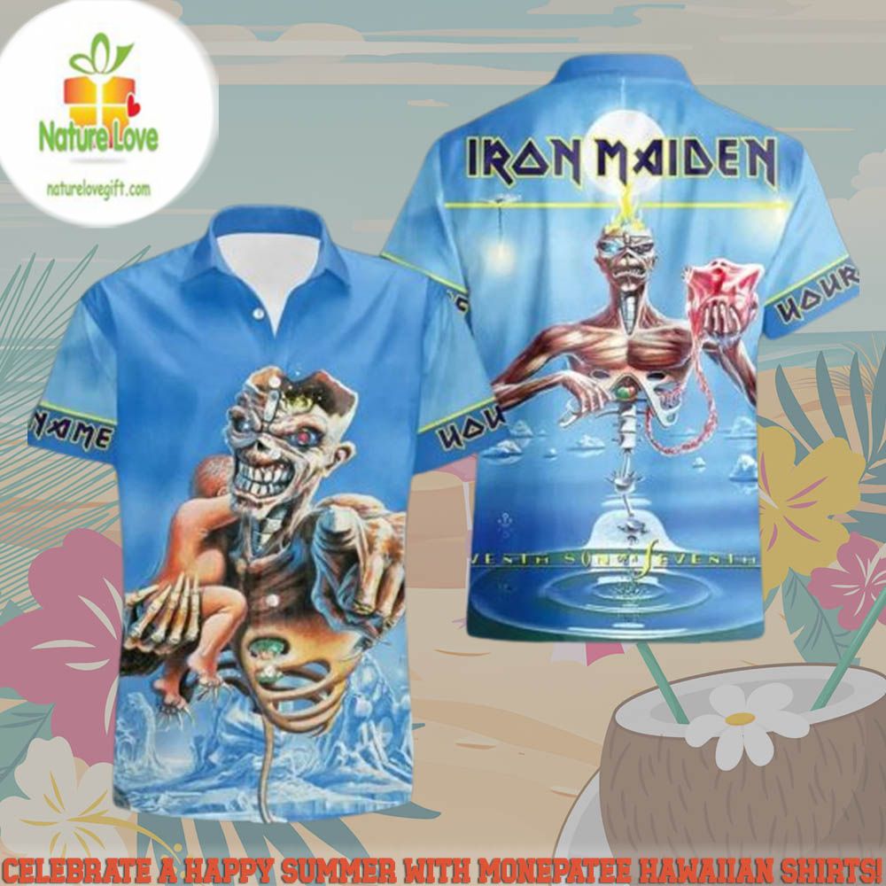 Iron Maiden Seventh Son Hawaiian Beach Short Surreal - Adult & Kids T-Shirts, Sweatshirts & Hoodies apparel design preview 1