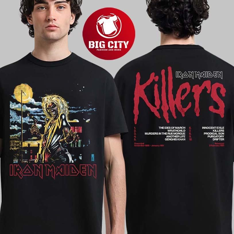 Iron Maiden The new Killers 45th Anniversary - Adult & Kids T-Shirts, Sweatshirts & Hoodies apparel design preview 1