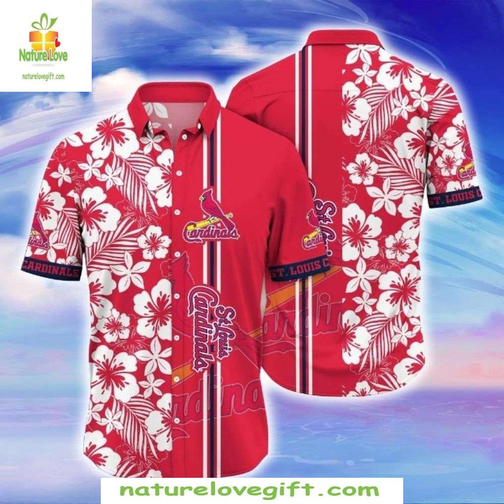 St Louis Cardinals Hawaiian Island Hibiscus MLB - Adult & Kids T-Shirts, Sweatshirts & Hoodies apparel design preview 1