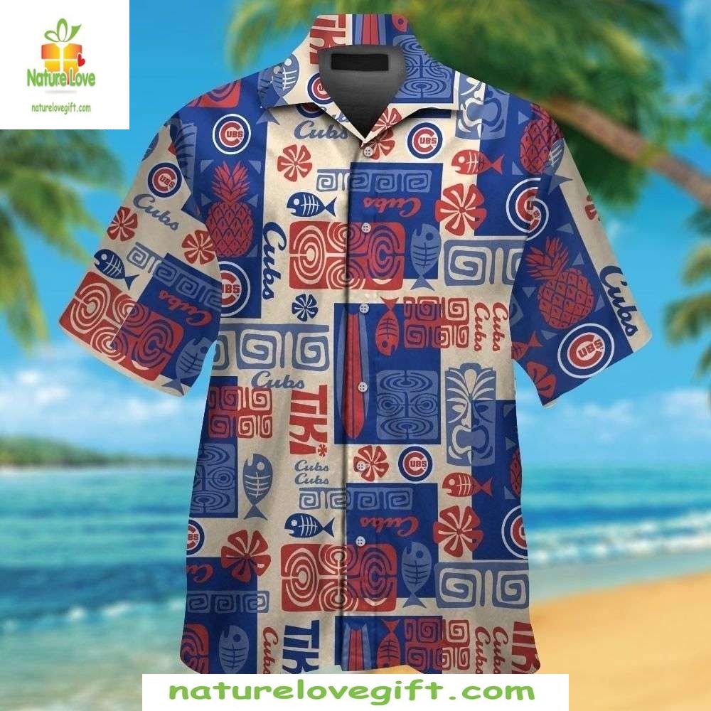Chicago Cubs Hawaiian MLB Baseball Apparel Island - Adult & Kids T-Shirts, Sweatshirts & Hoodies apparel design preview 1