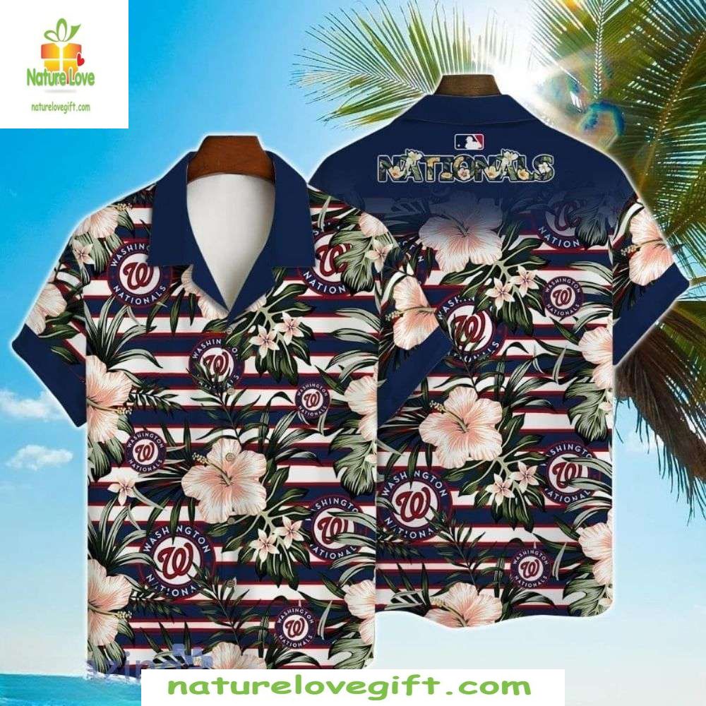 Washington Nationals Hawaiian Island Stripes Aloha - Adult & Kids T-Shirts, Sweatshirts & Hoodies apparel design preview 1