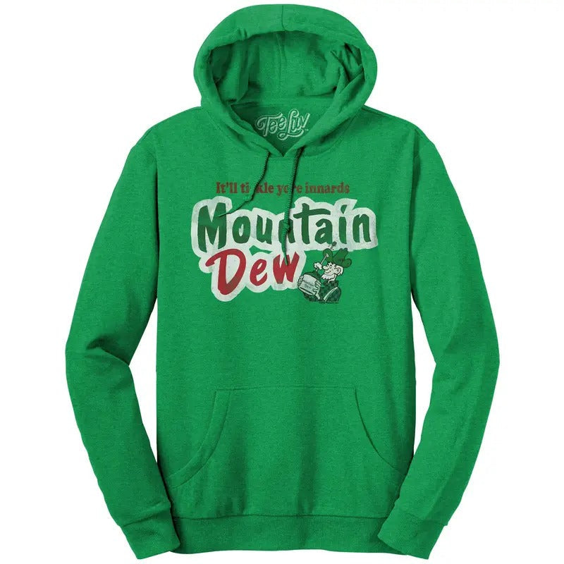 'Ll Tickle Your Innards Mt Dew Hooded Green - Adult & Kids T-Shirts, Sweatshirts & Hoodies apparel design preview 1