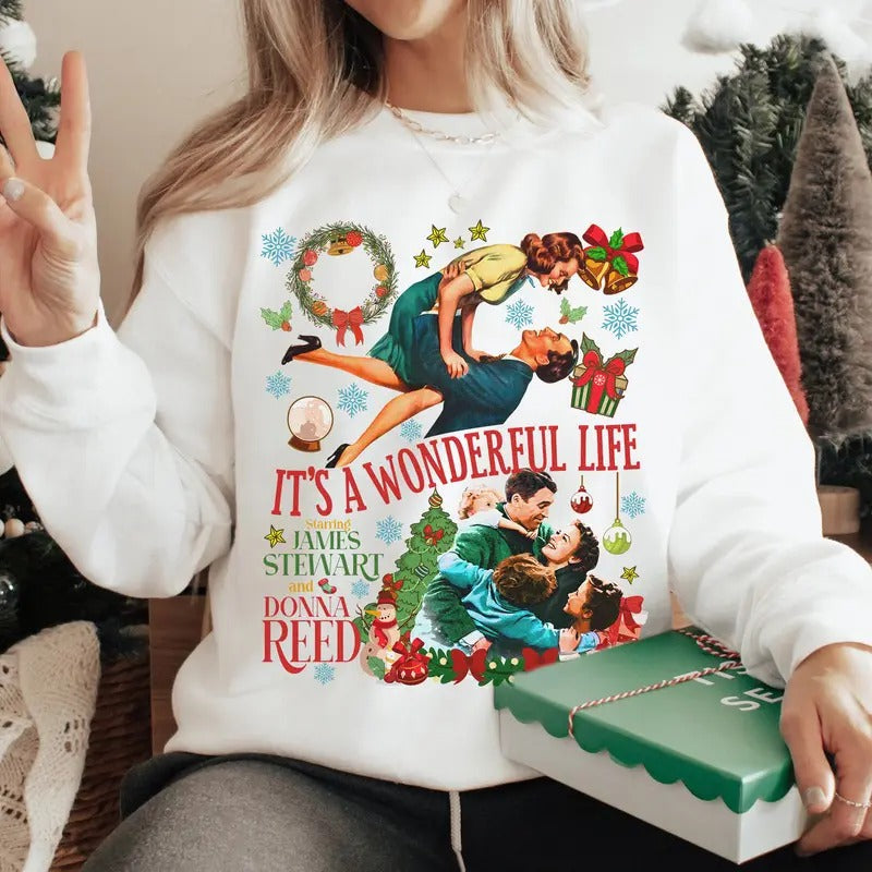 'S Life Starring James Stewart Donna Reed Vintage - Adult & Kids T-Shirts, Sweatshirts & Hoodies apparel design preview 1
