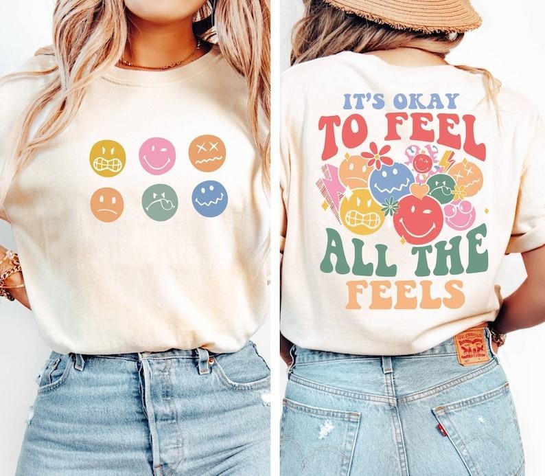 'S Okay Feel All Feels Mental Health Speech Therapy - Adult & Kids T-Shirts, Sweatshirts & Hoodies apparel design preview 1