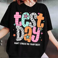 'S Test Day Teacher Coquette Don'T Stress Do Your - Adult & Kids T-Shirts, Sweatshirts & Hoodies apparel design preview 1