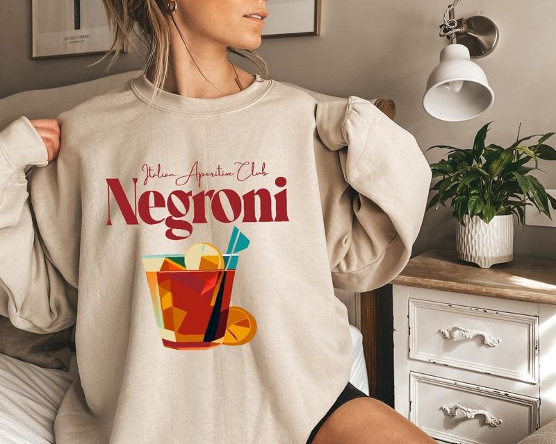 Italian Drinking Negroni Cocktail Funny - Adult & Kids T-Shirts, Sweatshirts & Hoodies apparel design preview 1
