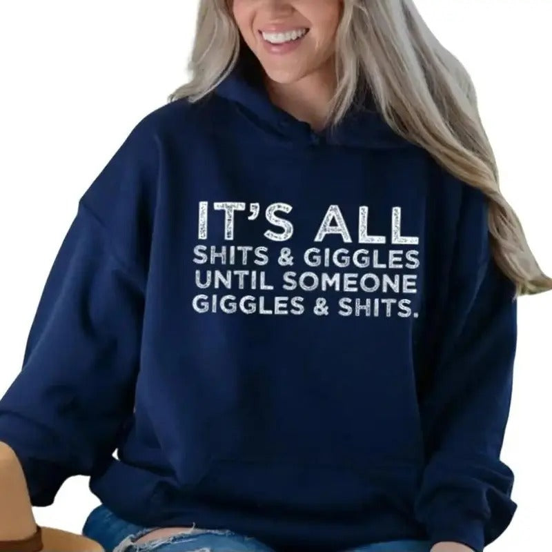 All Shits Giggles Funny Casual Street Fleece Fabric - Adult & Kids T-Shirts, Sweatshirts & Hoodies apparel design preview 1