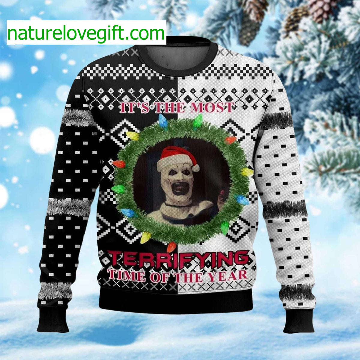 It’s The Most Terrifying Time Of The Year Ugly Christmas Sweater - Holiday Gift product image