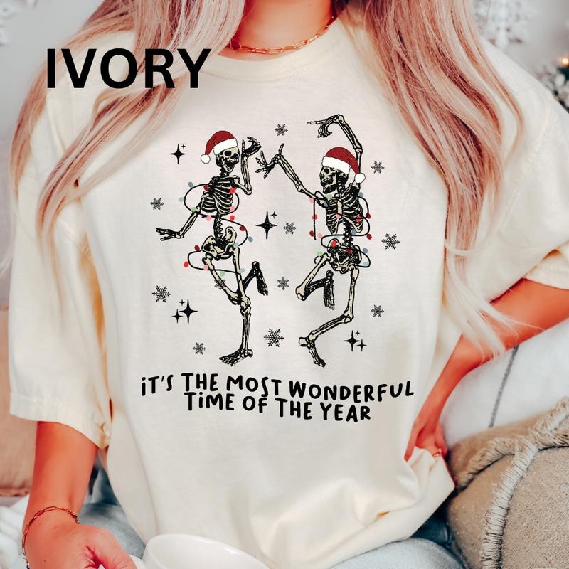 Most Time Year Skeleton Comfort Colors Womenswear - Adult & Kids T-Shirts, Sweatshirts & Hoodies apparel design preview 1