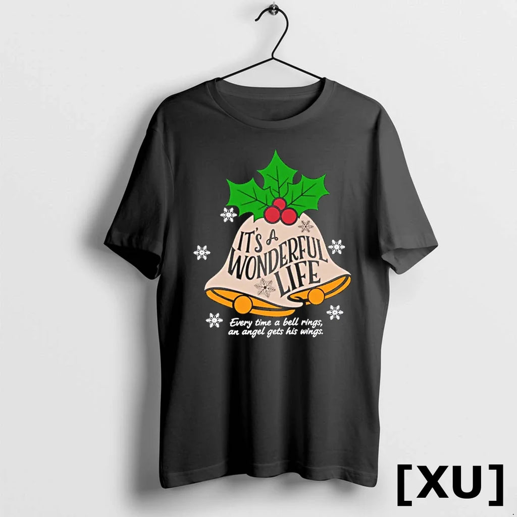 Its A Wonderful Life Everytime Bell Rings Christmas - Adult & Kids T-Shirts, Sweatshirts & Hoodies apparel design preview 1