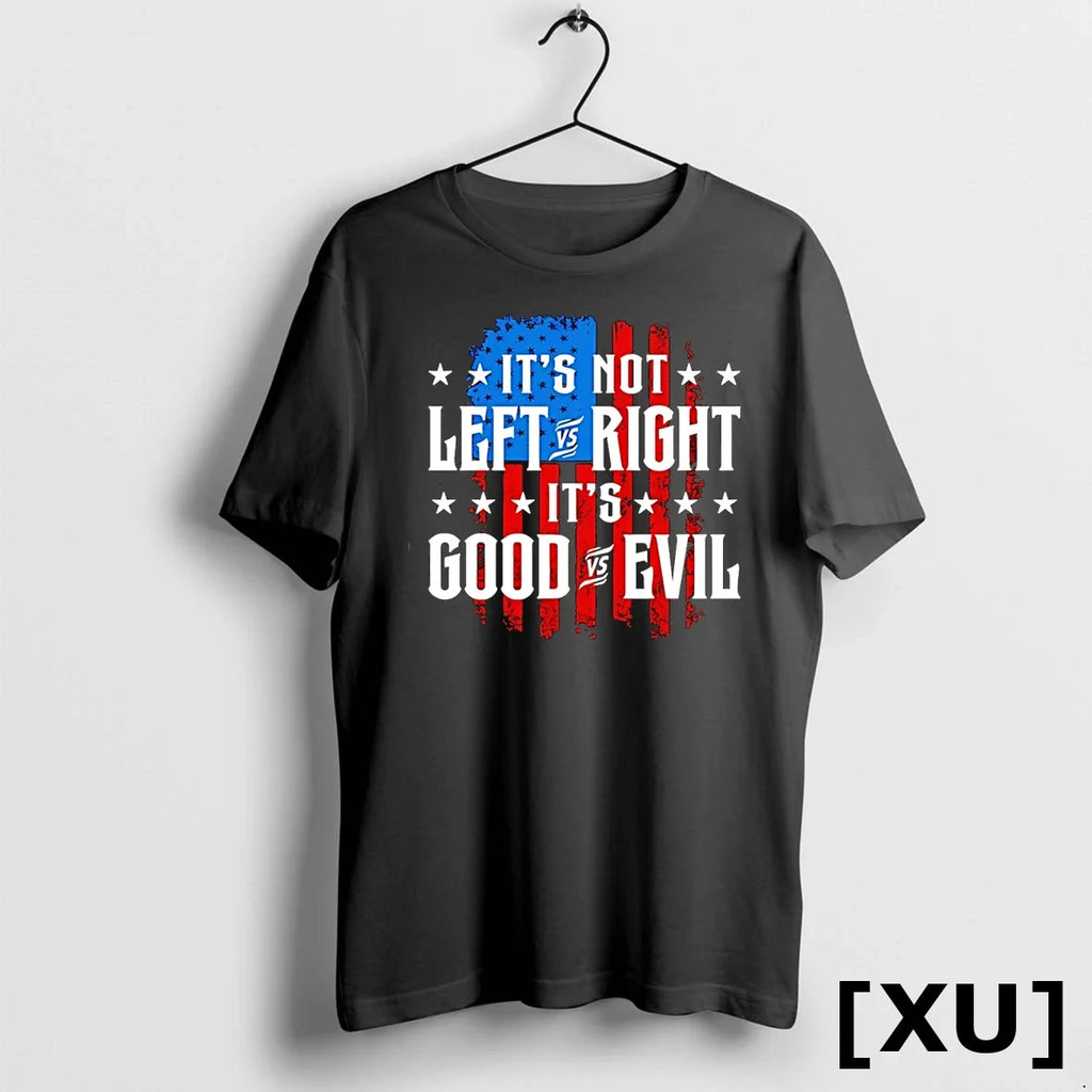 Its Not Left Vs Right Good Evil Usa Flag Sweater - Adult & Kids T-Shirts, Sweatshirts & Hoodies apparel design preview 1