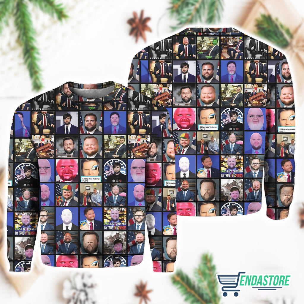 JD Vance Face Sweatshirt 3D Sweater - Gift Idea product image