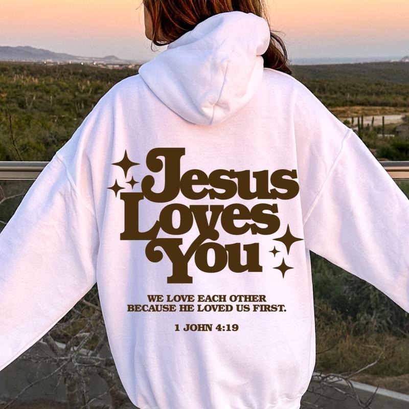 JESUS LOVES YOU CHRISTIAN COMFY CASUAL COTTON Comfort - Adult & Kids T-Shirts, Sweatshirts & Hoodies apparel design preview 1