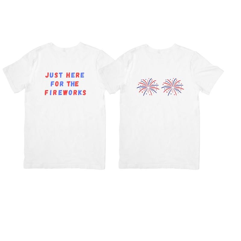 JUST HERE FIREWORKS COUPLE Cotton - Adult & Kids T-Shirts, Sweatshirts & Hoodies apparel design preview 1