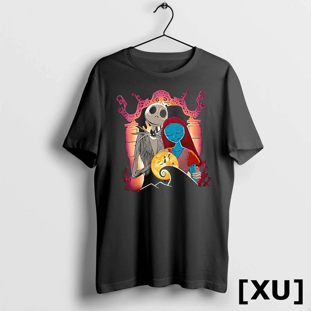 Jack Skellington And Sally Pumpkin Patch Lover - Adult & Kids T-Shirts, Sweatshirts & Hoodies apparel design preview 1
