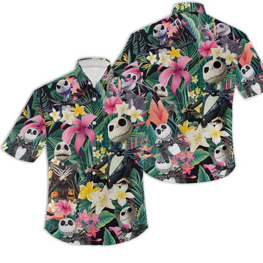 Jack skellington tropical hawaiian gift for family - Adult & Kids T-Shirts, Sweatshirts & Hoodies apparel design preview 1