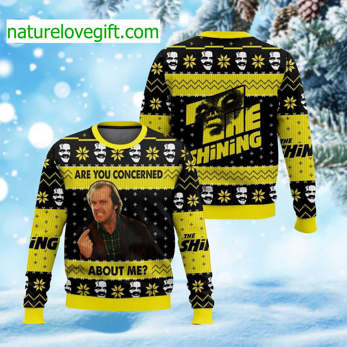 Jack Torrance Are You Concerned About Me Ugly Christmas Sweater - Holiday Gift product image