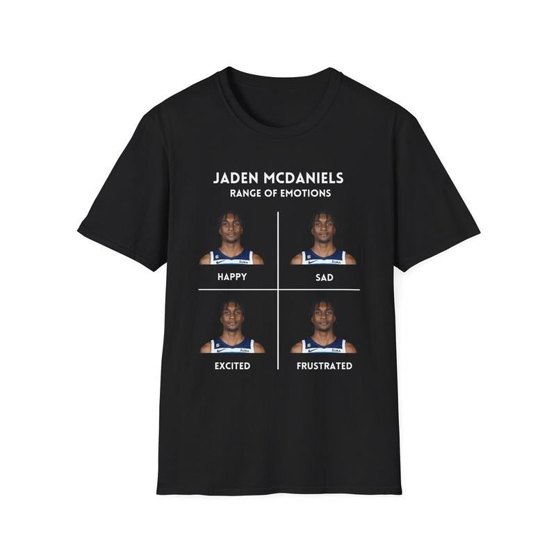 Jaden Mcdaniels Funny Emotions Softstyle Minnesota - Adult & Kids T-Shirts, Sweatshirts & Hoodies apparel design preview 1