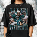 Jal3n Hurts Football American Vintage 90s Bootleg - Adult & Kids T-Shirts, Sweatshirts & Hoodies apparel design preview 1