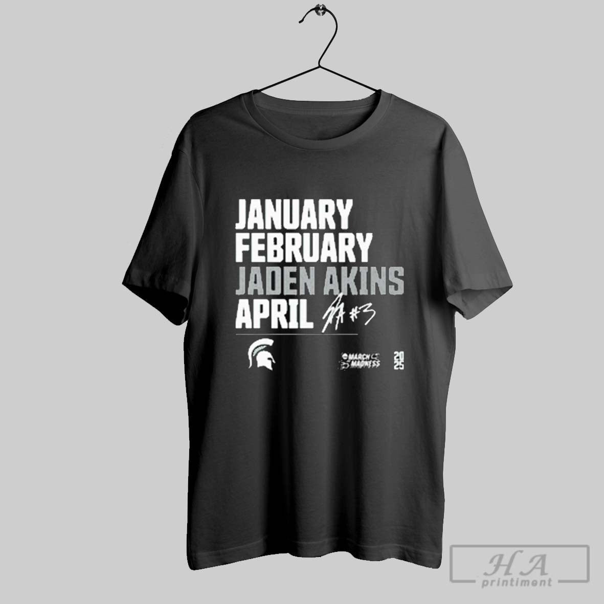 January February Jaden Akins April Michigan State - Adult & Kids T-Shirts, Sweatshirts & Hoodies apparel design preview 1