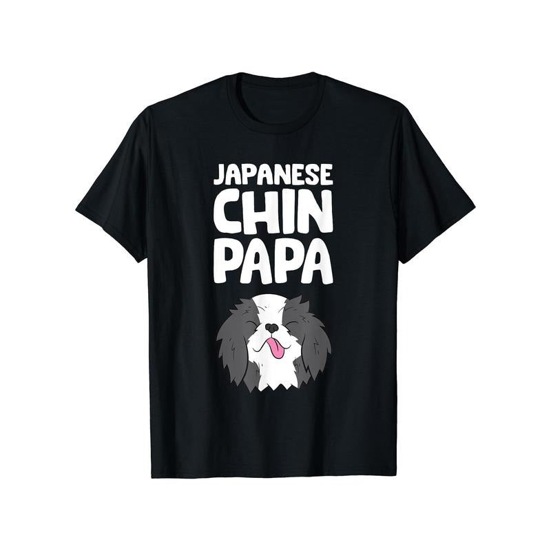 Japanese Chin Dog Dad Funny Cotton Casual Round Neck - Adult & Kids T-Shirts, Sweatshirts & Hoodies apparel design preview 1
