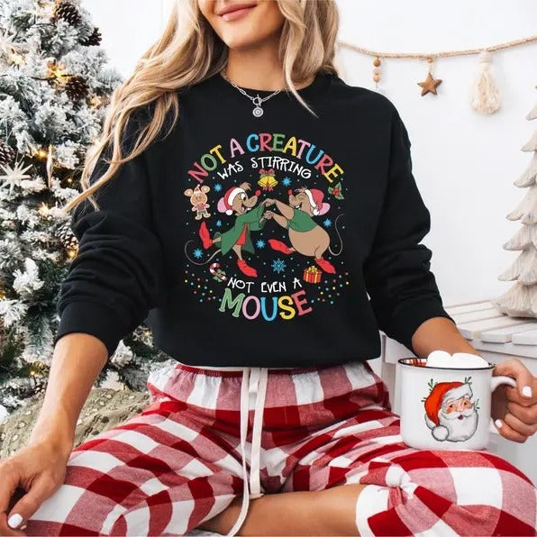 Jaq Gus Cinderella Not Creature Was Stirring Even - Adult & Kids T-Shirts, Sweatshirts & Hoodies apparel design preview 1