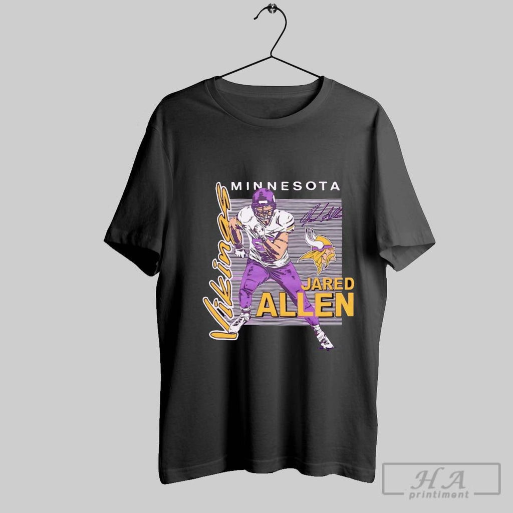 Jared Allen Minnesota Viking Caricature Signature - Adult & Kids T-Shirts, Sweatshirts & Hoodies apparel design preview 1