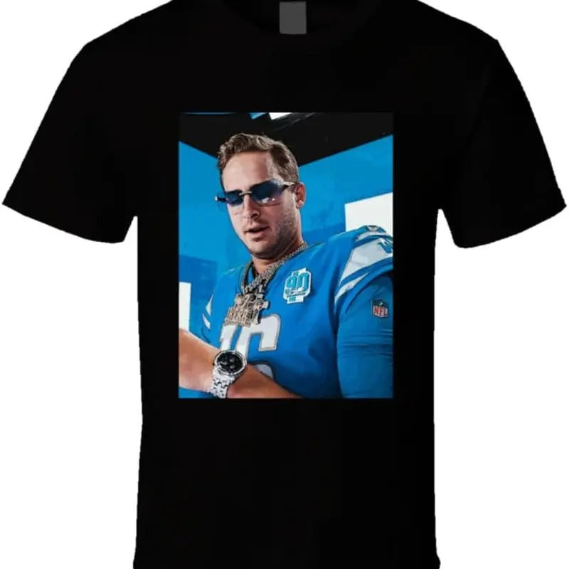 Jared Goff Iced Out Detroit Football Fan - Adult & Kids T-Shirts, Sweatshirts & Hoodies apparel design preview 1