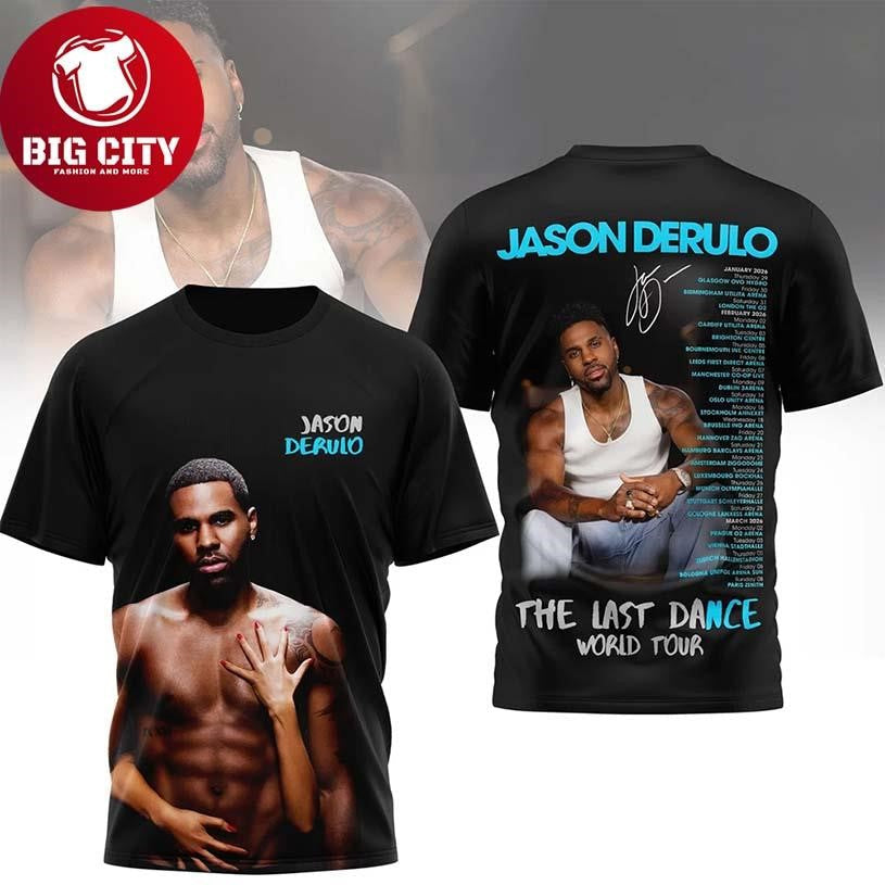 Jason Derulo The Last Dance World Tour 2026 Two Sided - Adult & Kids T-Shirts, Sweatshirts & Hoodies apparel design preview 1