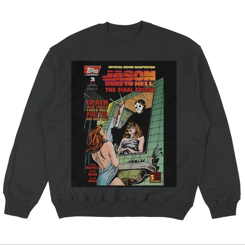 Jason Goes Hell Vintage Halloween Spooky Movie Horror - Adult & Kids T-Shirts, Sweatshirts & Hoodies apparel design preview 1