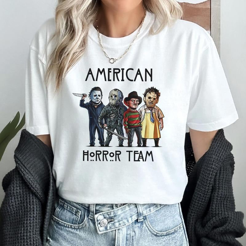 Jason Voorhees Michael Myers Freddy Krueger - Adult & Kids T-Shirts, Sweatshirts & Hoodies apparel design preview 1