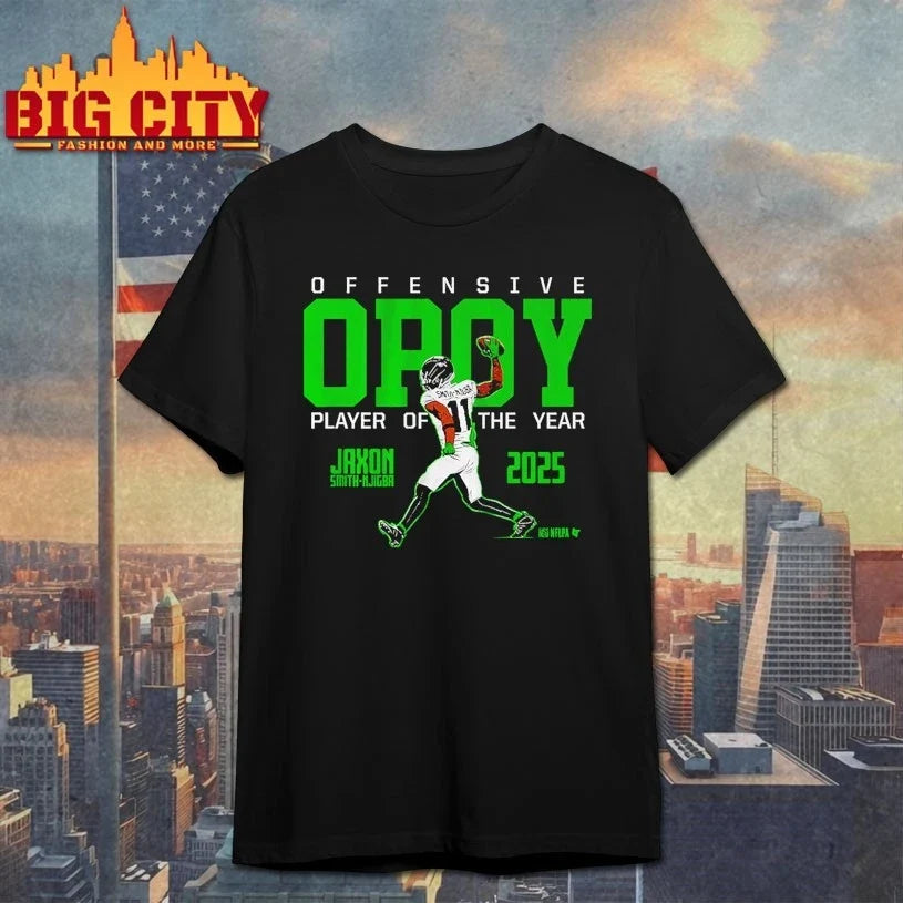 Jaxon Smith-Njigba 2025 Offensive Player of the Year - Adult & Kids T-Shirts, Sweatshirts & Hoodies apparel design preview 1