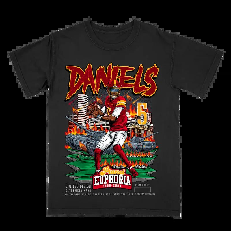 Jayden Daniels V2 Black Fan Casual Menswear - Adult & Kids T-Shirts, Sweatshirts & Hoodies apparel design preview 1