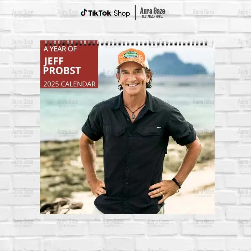 Jeff Probst 2025 Wall Calendar Fan Monthly Planner - Adult & Kids T-Shirts, Sweatshirts & Hoodies apparel design preview 1