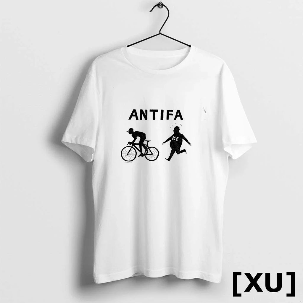 Jesse Duquette Antifa Biker Ice Political Sweater - Adult & Kids T-Shirts, Sweatshirts & Hoodies apparel design preview 1