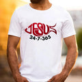 Jesus 24 7 365 Pure Cotton Casual Street Crew Neck - Adult & Kids T-Shirts, Sweatshirts & Hoodies apparel design preview 1