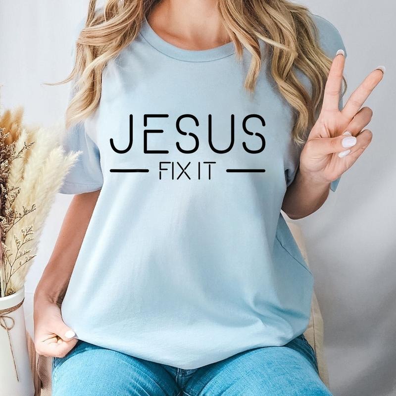 Jesus Fix Pure Cotton Casual Street Crew Neck Short - Adult & Kids T-Shirts, Sweatshirts & Hoodies apparel design preview 1