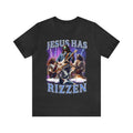 Jesus Has Rizzen Funny He Is Rizzin Risen Rockstar - Adult & Kids T-Shirts, Sweatshirts & Hoodies apparel design preview 1