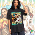Jesus Has Rizzen He Is Rizzin' Funny Easter Retro - Adult & Kids T-Shirts, Sweatshirts & Hoodies apparel design preview 1