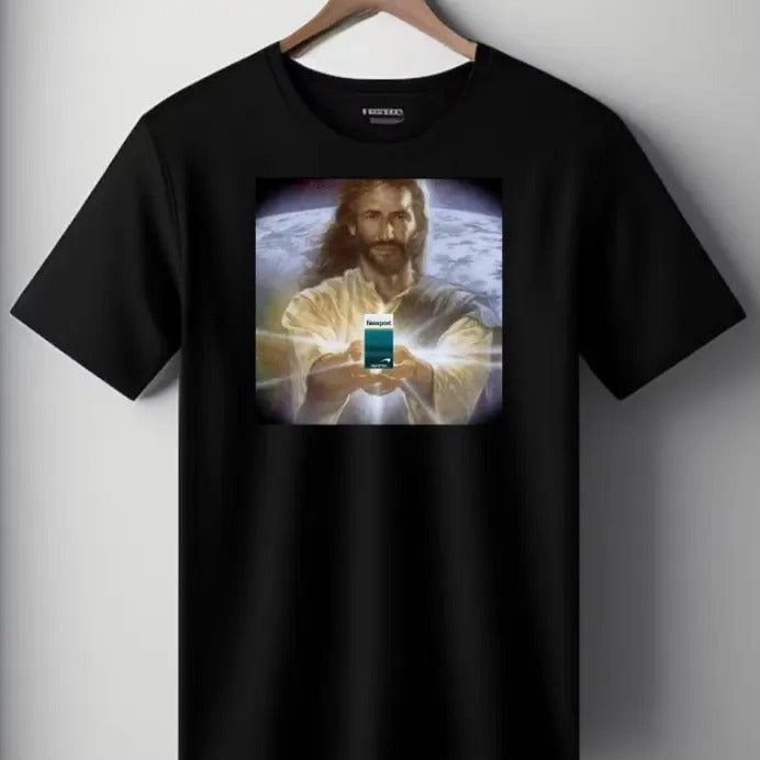 Jesus Holding Newport Funny Meme Oddly Specific Weird - Adult & Kids T-Shirts, Sweatshirts & Hoodies apparel design preview 1