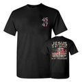 Jesus Is My Savior Trump President American Flag - Adult & Kids T-Shirts, Sweatshirts & Hoodies apparel design preview 1
