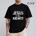 Jesus Is Answer Casual Crew Neck Short Sleeve Tops - Adult & Kids T-Shirts, Sweatshirts & Hoodies apparel design preview 1