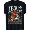 Jesus Is Reason" Vintage Inspired Cotton Crew Neck - Adult & Kids T-Shirts, Sweatshirts & Hoodies apparel design preview 1
