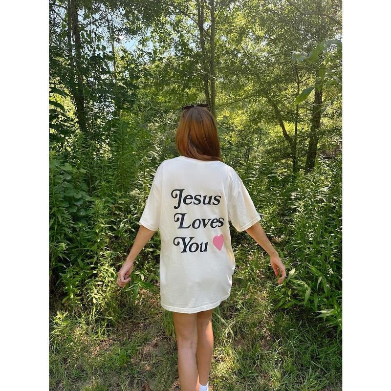 Jesus Love You Christian Bible Verse Religious Faith - Adult & Kids T-Shirts, Sweatshirts & Hoodies apparel design preview 1